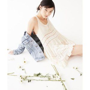 Free People  Women's White Voile And Lace Trapeze